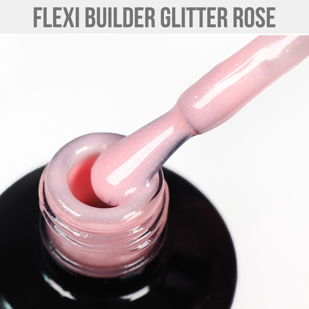 Flexi Builder Glitter Rose - 12ml - base rinforzante semi