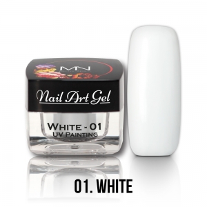 Painting Nail Art Gel - 01 - White - (HEMA-free) 4g