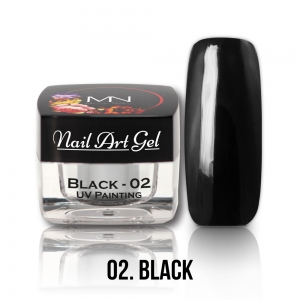 Painting Nail Art Gel - 02 - BLACK - (HEMA-free) 4g