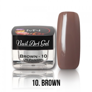 Painting Nail Art Gel - 10 - Brown - (HEMA-free) 4g