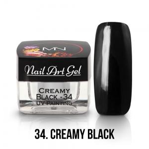 Painting Nail Art Gel - 34 - Creamy Black - (HEMA-free) 4g